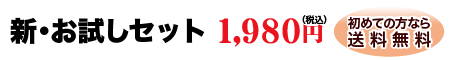 新・お試しセット　１９８０円（税込）初めての方なら送料無料