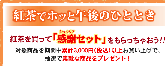 紅茶でホッと午後のひととき