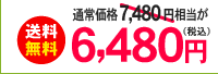 送料
無料　通常価格7,480円相当が6,480円（税込）