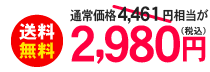 通常価格4461円相当が税込2980円
