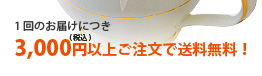 1回のお届けにつき 3,000円（税込）以上ご注文で送料無料！