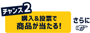 チャンス2 購入&投票で商品が当たる!