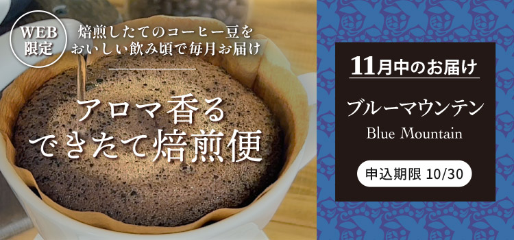 アロマ香る できたて焙煎便 11月中のお届け ブルーマウンテン