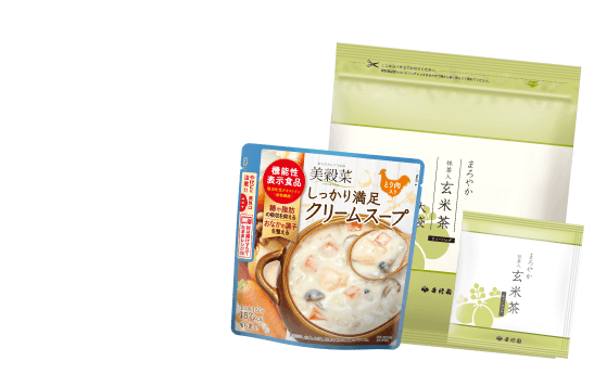 美穀菜しっかり満足クリームスープ まろやか抹茶入玄米茶