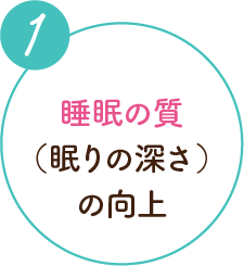 1 睡眠の質（眠りの深さ）の向上