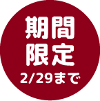 期間限定 2/29まで