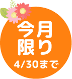 期間限定 4/30まで