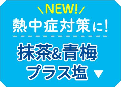NEW! 熱中症対策に! 抹茶&青梅プラス塩 