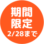 期間限定 2/28まで