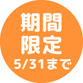 期間限定 5/31まで