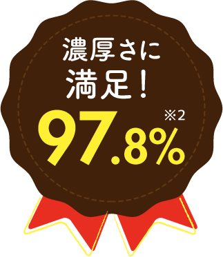 濃厚さに満足!97.8%※2