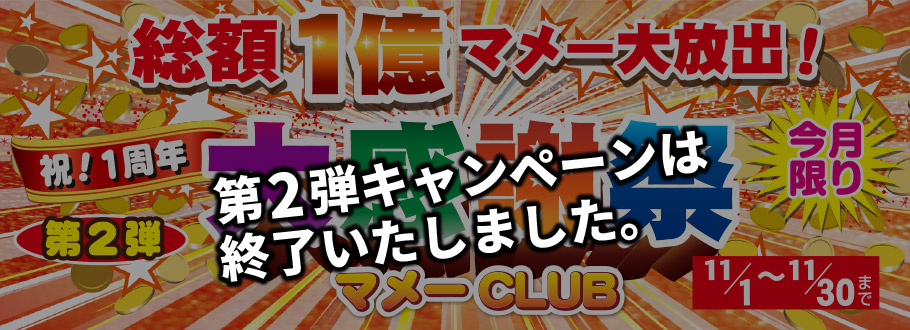 第2弾キャンペーンは終了いたしました。