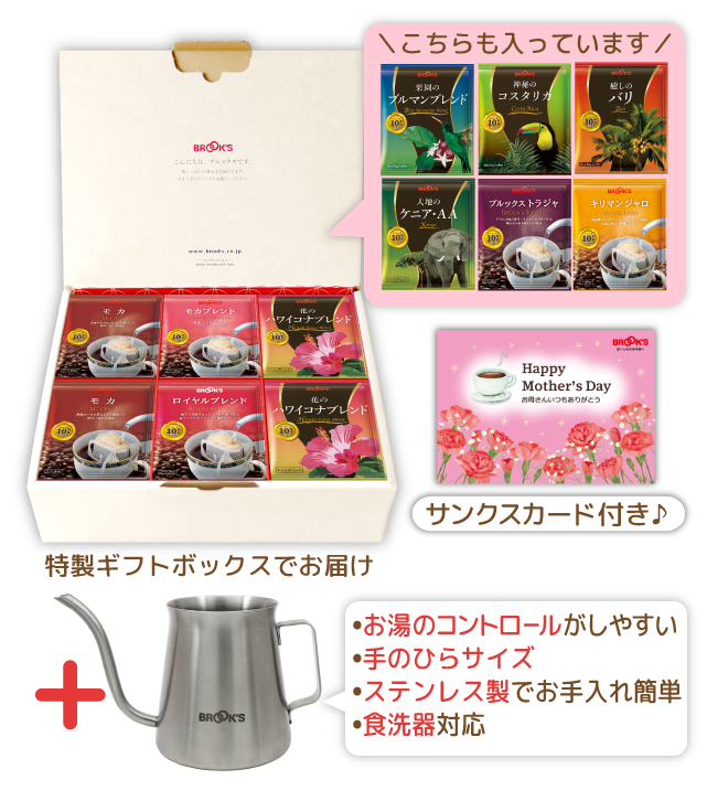 お母さんありがとう コーヒー&ケトルセット