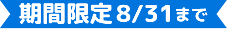 期間限定8/31まで