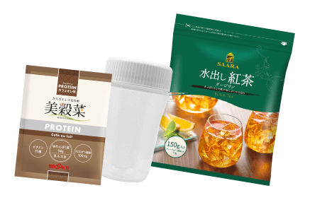 美穀菜プロテイン･カフェオレ味 オリジナルシェーカー Ⅱ 水出し紅茶ダージリン