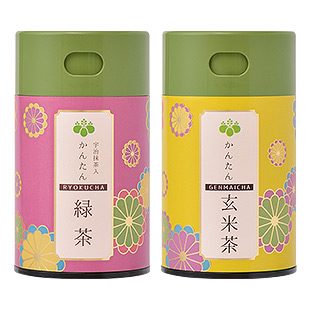 宇治抹茶入 かんたん緑茶･玄米茶セット