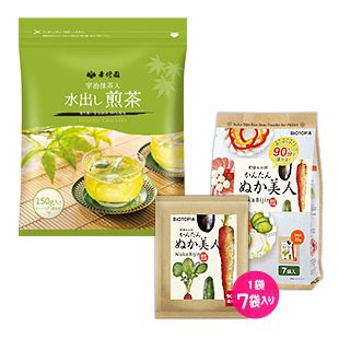 宇治抹茶入水出し煎茶とぬか美人セット