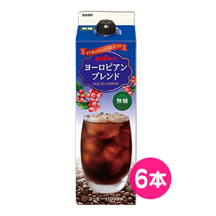 gift リキッドコーヒーヨーロピアンブレンド無糖6本