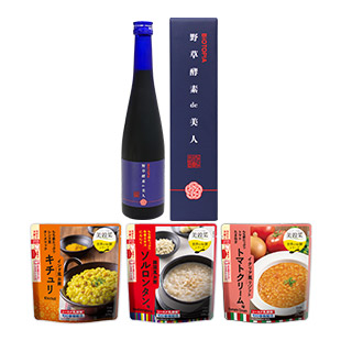 【夏限定】野草酵素とお粥3種セット