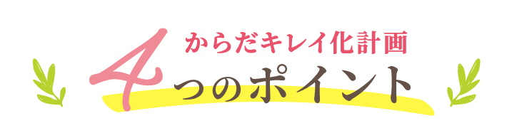 からだキレイ化計画4つのポイント