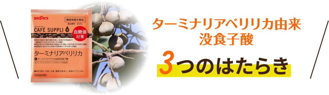 ターミナリアベリリカ由来没食子酸 3つのはたらき