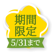 期間限定 5/31まで
