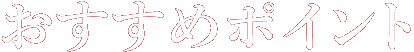 おすすめポイント