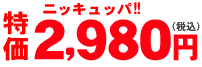 特価2980円ニッキュッパ！