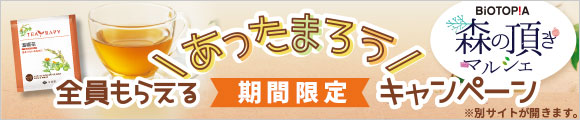 BIOTOPIA 森の頂きマルシェ 期間限定★全員もらえるあったまろうキャンペーン実施中！