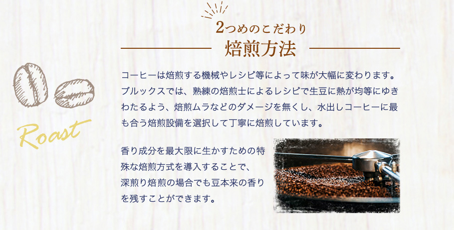 2つめのこだわり　焙煎方法