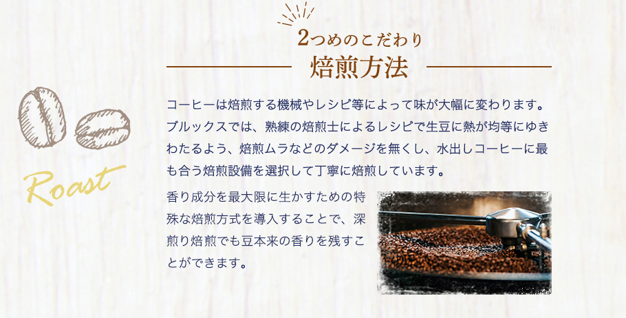 2つめのこだわり　焙煎方法